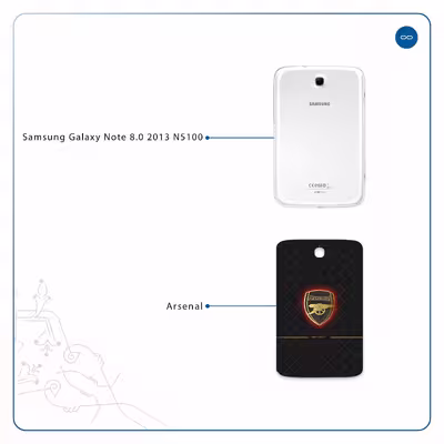 برچسب پوششی ماهوت مدل Arsenal مناسب برای تبلت سامسونگ Galaxy Note 8.0 2013 N5100