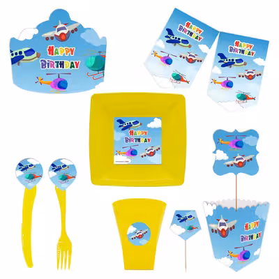   مجموعه 72 عددی تم تولد طرح هواپیما و هلیکوپتر