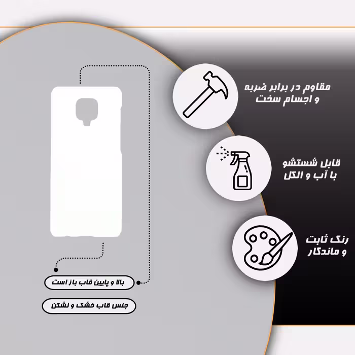 کاور قاب گارد مدل ساده مناسب برای گوشی موبایل شیایومی redmi note 9 pro 9s