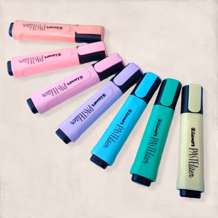 ماژیک علامت گذار لاکسر مدل پاستل سریز بسته 7 عددی