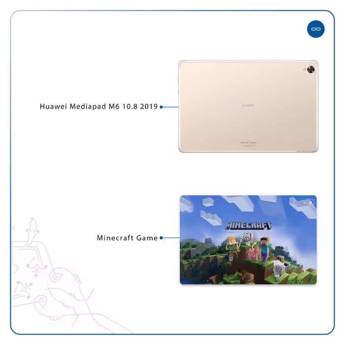 برچسب پوششی ماهوت مدل Minecraft-Game مناسب برای تبلت هوآوی Mediapad M6 10.8 2019
