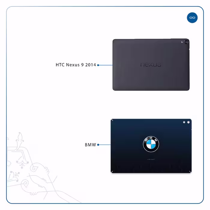برچسب پوششی ماهوت مدل BMW مناسب برای تبلت اچ تی سی Nexus 9 2014