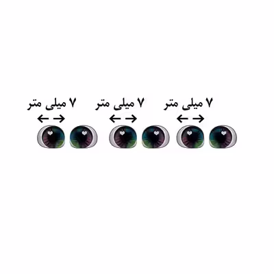 چشم عروسک مدل رزینی 7 میل کد 6 مجموعه 60 عددی