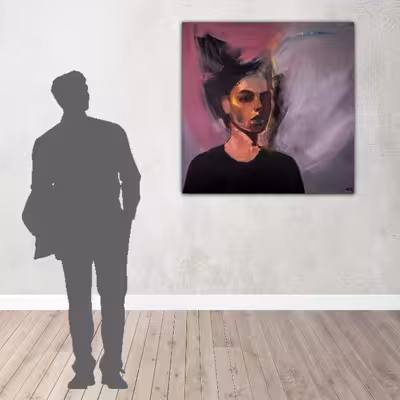 تابلو نقاشی اکریلیک طرح زن کد 013