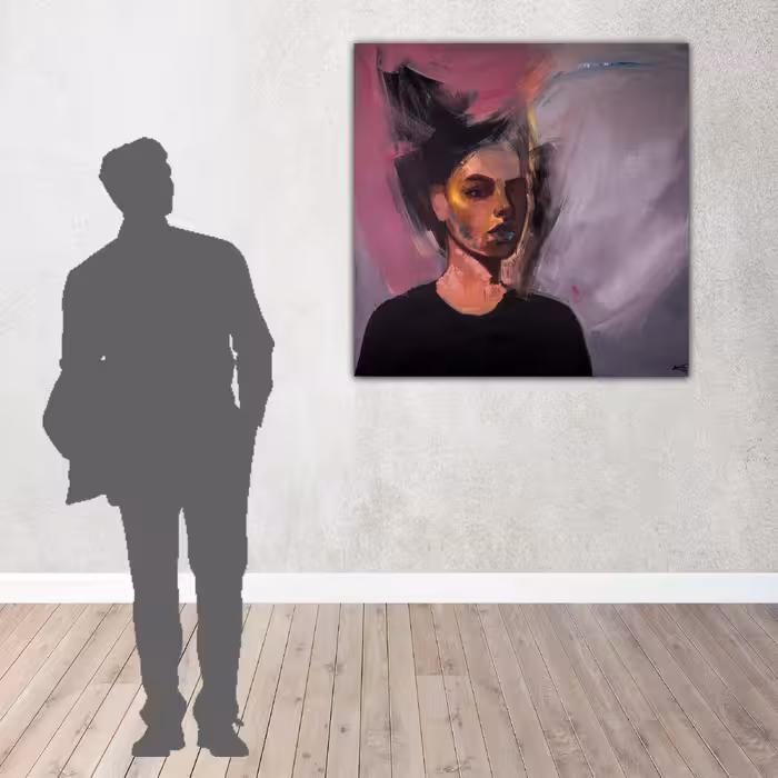 تابلو نقاشی اکریلیک طرح زن کد 013