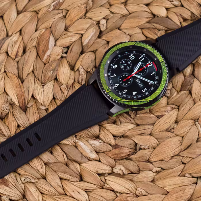 برچسب ماهوت طرح Leaf-Texture مناسب برای ساعت هوشمند سامسونگ Galaxy Gear S3 Frontier