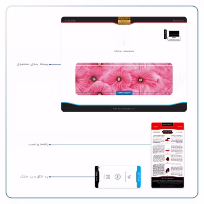برچسب پوششی ماهوت مدل Pink-Flower مناسب برای تبلت ایسوس Transformer 3 Pro 2016