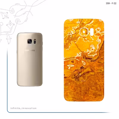برچسب پوششی ماهوت مدل Gold Marble مناسب برای گوشی موبایل سامسونگ Galaxy S7 Edge