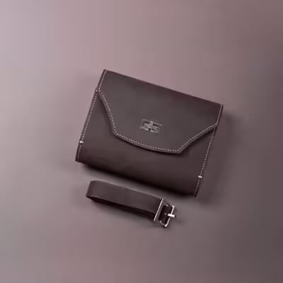 کیف رودوشی چرم و چوب مدل پاروتیا