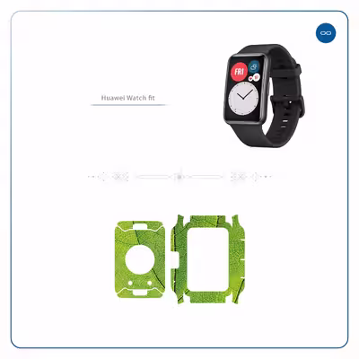 برچسب ماهوت طرح Leaf Texture مناسب برای ساعت هوشمند هوآوی Watch Fit