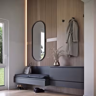 آینه مدل قدی چوبی طرح سرو کد w-180