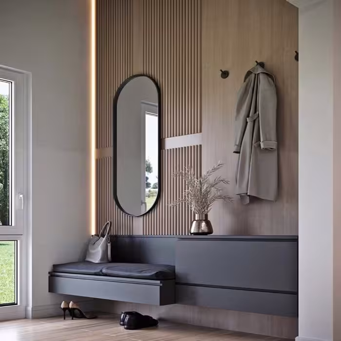 آینه مدل قدی چوبی طرح سرو کد w-180