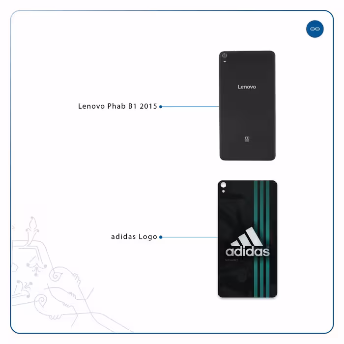 برچسب پوششی ماهوت مدل adidas-Logo مناسب برای تبلت لنوو Phab B1 2015
