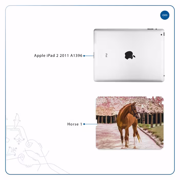 برچسب پوششی ماهوت مدل Horse-1 مناسب برای تبلت اپل iPad 2 2011 A1396