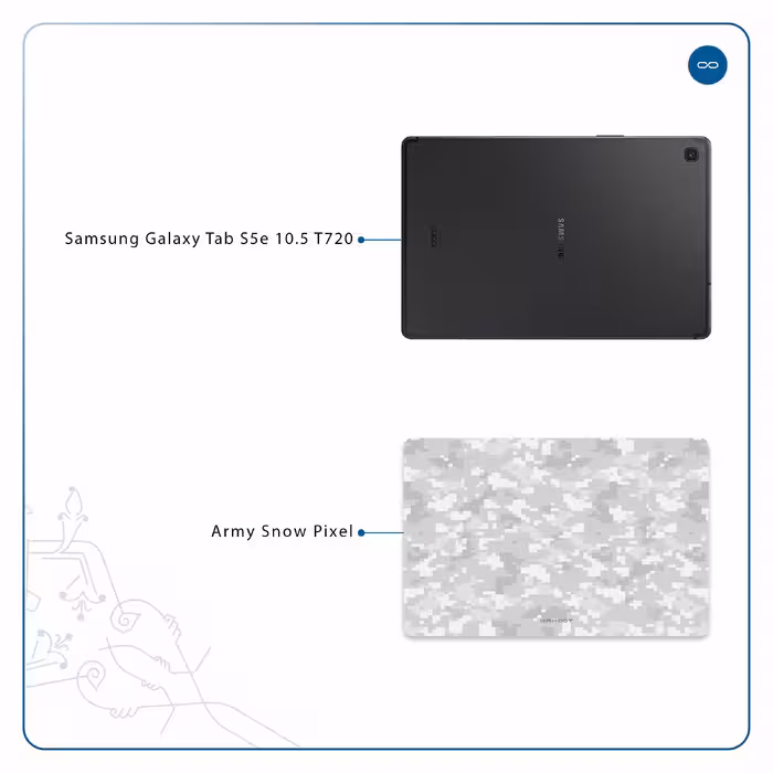 برچسب پوششی ماهوت مدل Army-Winter-Pixel مناسب برای تبلت سامسونگ Galaxy Tab S5e 10.5 2019 T720