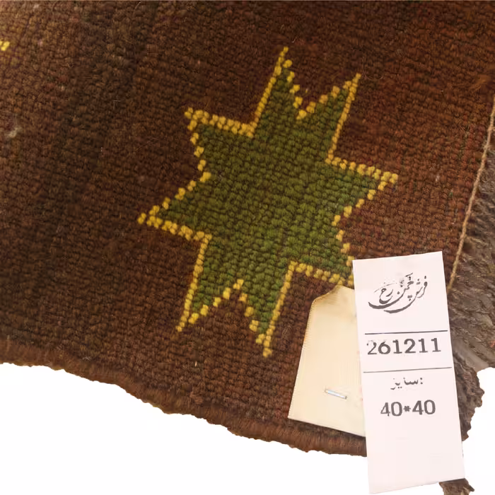 زیرتلفنی گبه دستباف فرش چمن رخ مدل ذهنی بافت کد CHR-26121120 مجموعه 2 عددی 