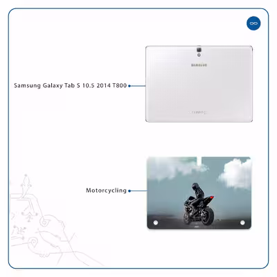 برچسب پوششی ماهوت مدل Motorcycling مناسب برای تبلت سامسونگ Galaxy Tab S 10.5 2014 T800