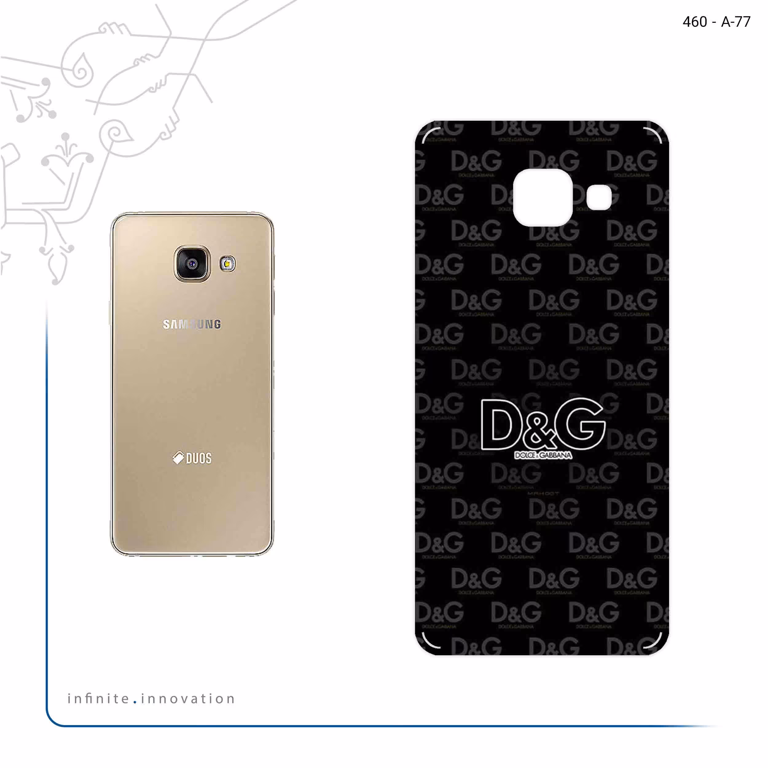 برچسب پوششی ماهوت مدل DG مناسب برای گوشی موبایل سامسونگ Galaxy A3 2016