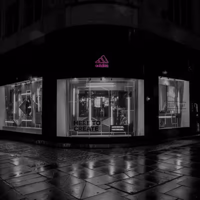 چراغ دیواری نئون دیزاین طرح Adidas-Text-BL_PN