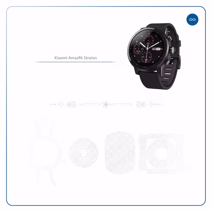 برچسب ماهوت طرح Gloss Transparent مناسب برای ساعت هوشمند شیایومی Amazfit Stratos