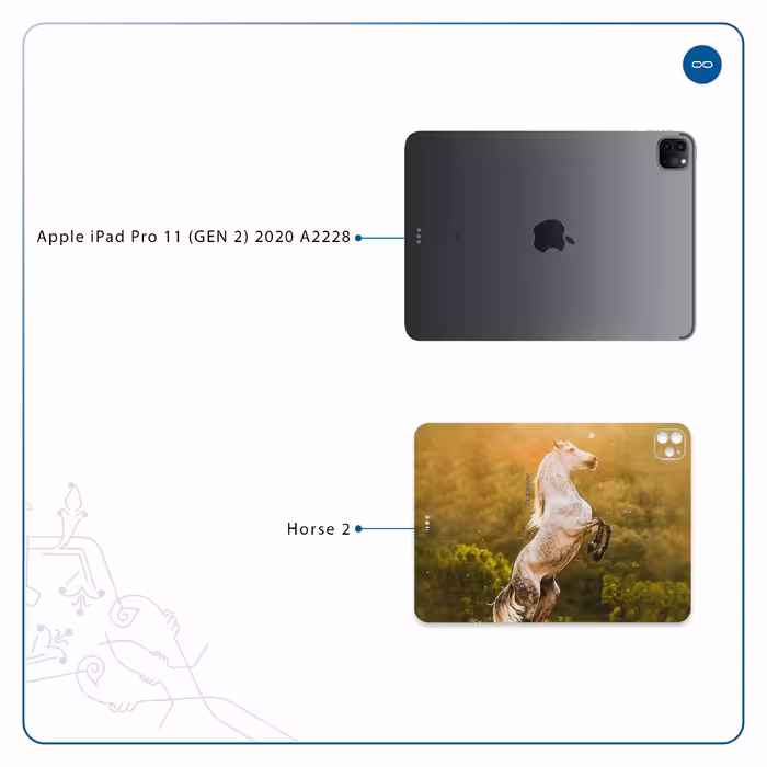 برچسب پوششی ماهوت مدل Horse-2 مناسب برای تبلت اپل iPad Pro 11 (GEN 2) 2020 A2228