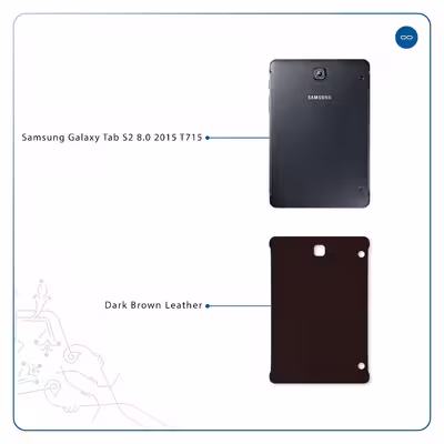 برچسب پوششی ماهوت مدل Dark-Brown-Leather مناسب برای تبلت سامسونگ Galaxy Tab S2 8.0 2015 T715