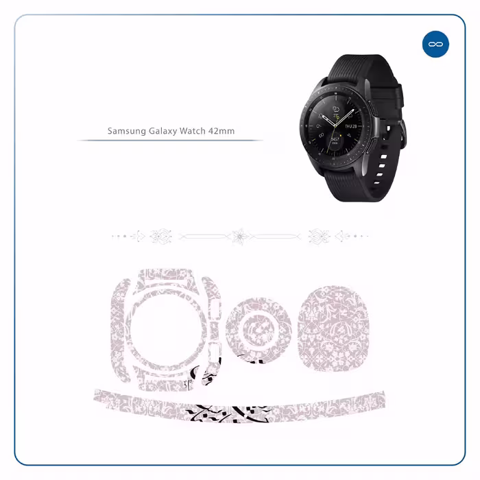برچسب ماهوت طرح Nastaliq-2 مناسب برای ساعت هوشمند سامسونگ Galaxy Watch 42mm