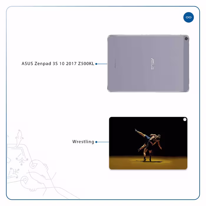 برچسب پوششی ماهوت مدل Wrestling مناسب برای تبلت ایسوس Zenpad 3S 10 2017 Z500KL