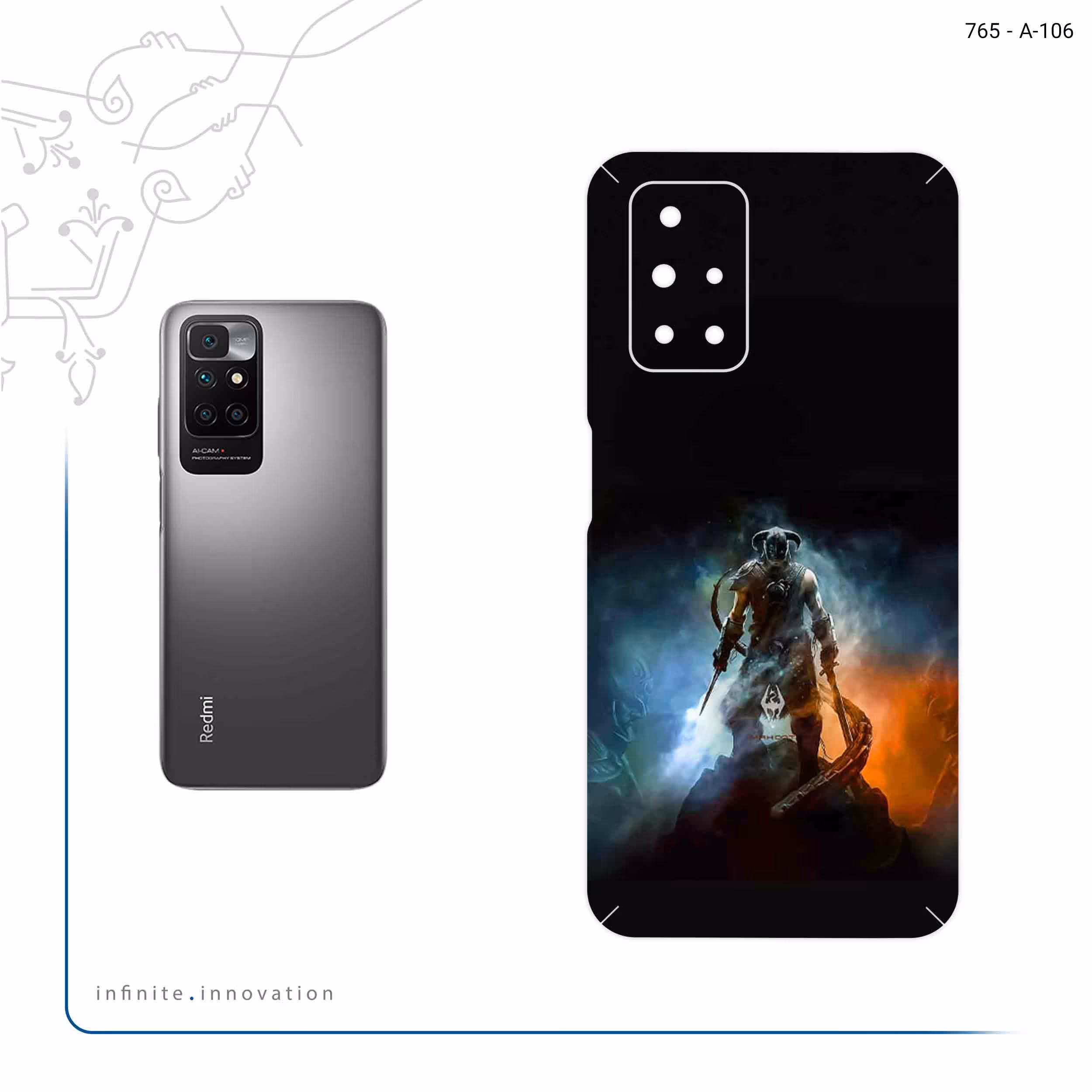 برچسب پوششی ماهوت مدل Skyrim Game Series مناسب برای گوشی موبایل شیائومی Redmi 10 Prime