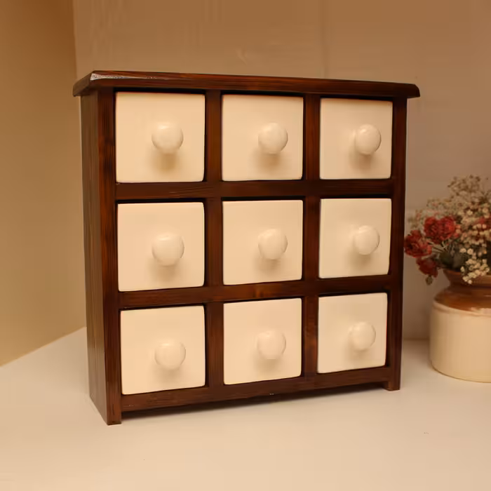 جا ادویه 9 پارچه مدل کشویی کد 09