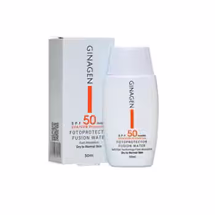 ضد آفتاب بی رنگ spf50 ژیناژن مناسب پوست خشک و نرمال 50میلی لیتر | Ginagen Invisible Sunscreen For Dry To Normal Skin