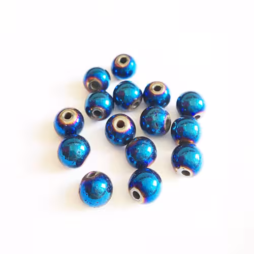 سنگ حدید براق بین کار کروی آبی 8mm بسته 45 عددی