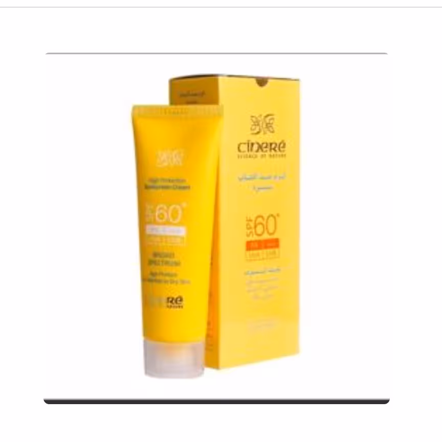 کرم ضد آفتاب SPF60+ بدون رنگ سینره 50 میل