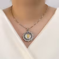 پلاک ورساچه کپی طلا زنانه نقره کد 20468