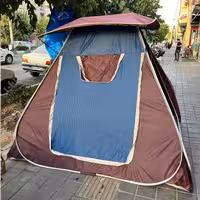 چادر مسافرتی 8 نفره فنری (مکعبی چهار ضلعی) با سایبان بزرگ ضدآب جنس برنو کد4