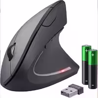 ماوس ارگونومیک بی سیم USB 800-1600 DPI 6 برای کاربران راست دست برای رایانه شخصی، لپ تاپ، مک