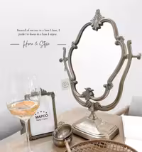 آینه پایه چهارگوشه برنجی 43256