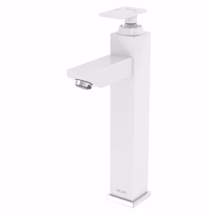 شیر روشویی پایه بلند کلار مدل فلت سری99 سفید