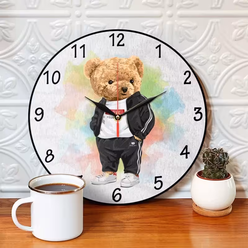 ساعت دیواری طرح خرس تدی