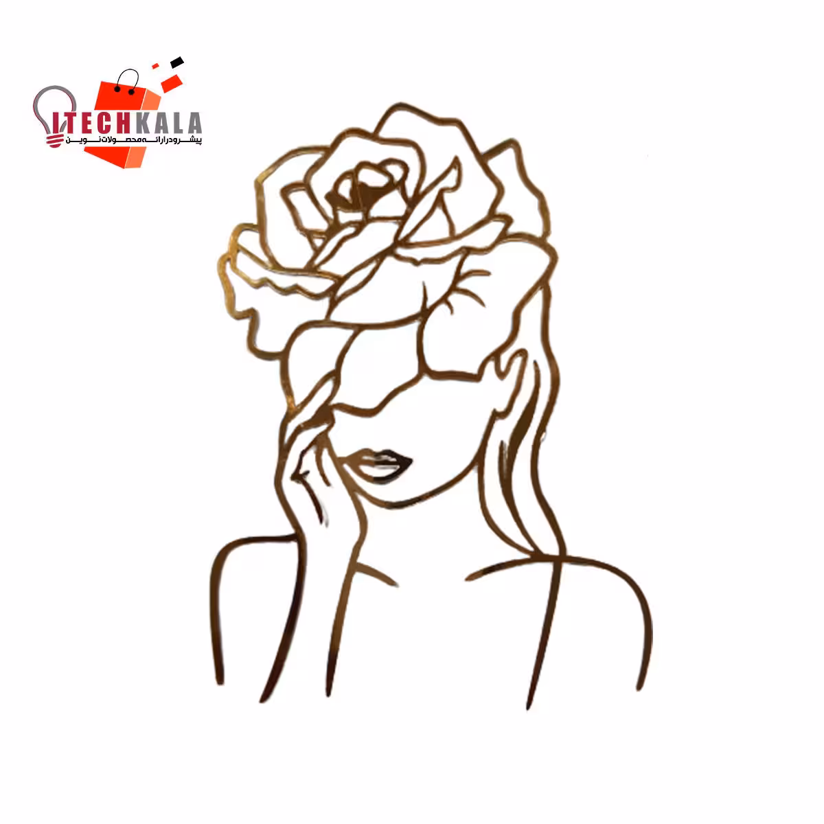 ورق مقوایی طلایی دختر کد 4