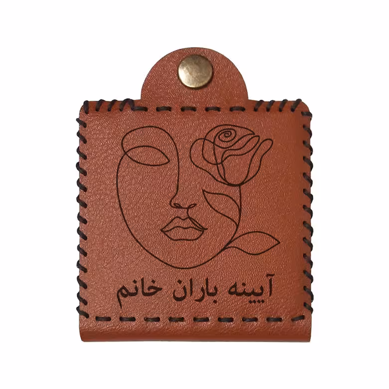 آینه جیبی مدل  اسم باران طرح گل