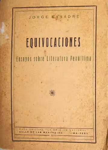 خرید و دانلود نسخه کامل کتاب Equivocaciones. Ensayos sobre literatura penúltima