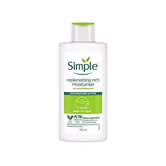 کرم آبرسان مدل replenishing rich moisturiser انواع پوست سیمپل 125 میلی لیتر