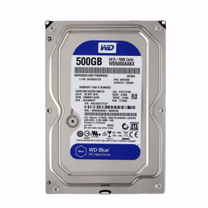 هارد دیسک اینترنال وسترن دیجیتال مدل WD BLUE WD5000AAKX ظرفیت 500 گیگابایت