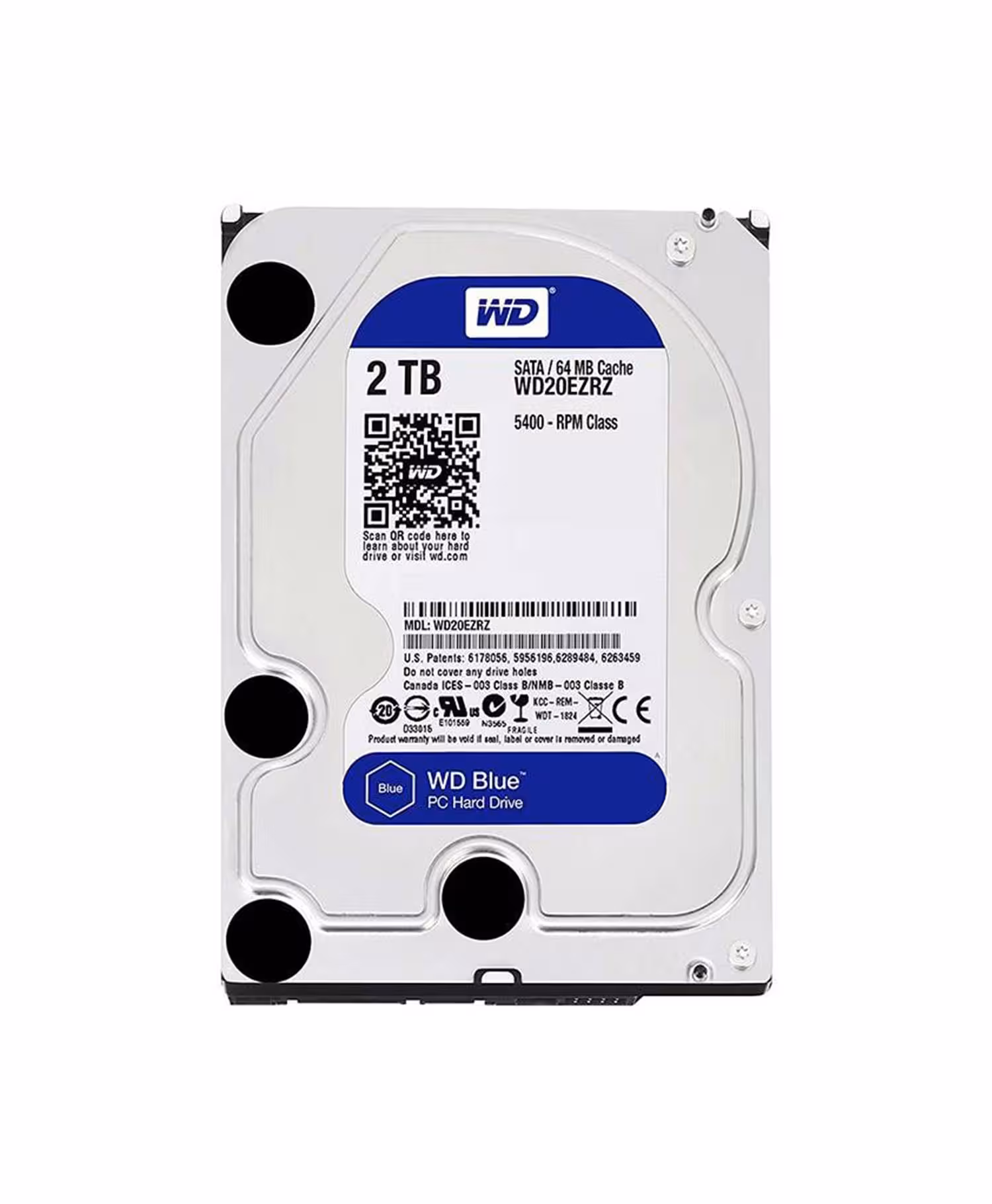 هارد دیسک اینترنال آبی وسترن دیجیتال WD20EZRZ ظرفیت 2 ترابایت