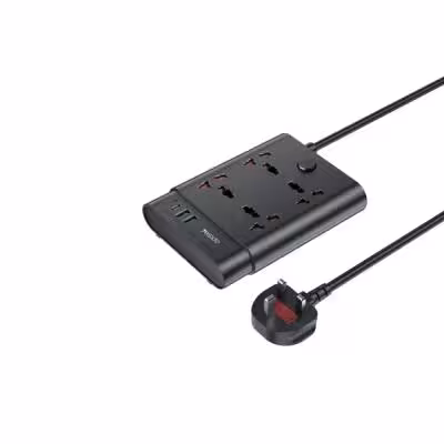 چندراهی برق 4 خانه yesido 2USB مدل MC11 - مشکی