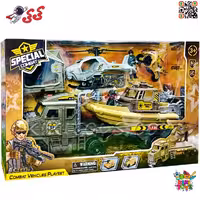 اسباب‌بازی جنگی نظامی پسرانه با کامیون، قایق، هلیکوپتر و سرباز مدل Soldier Force 310942