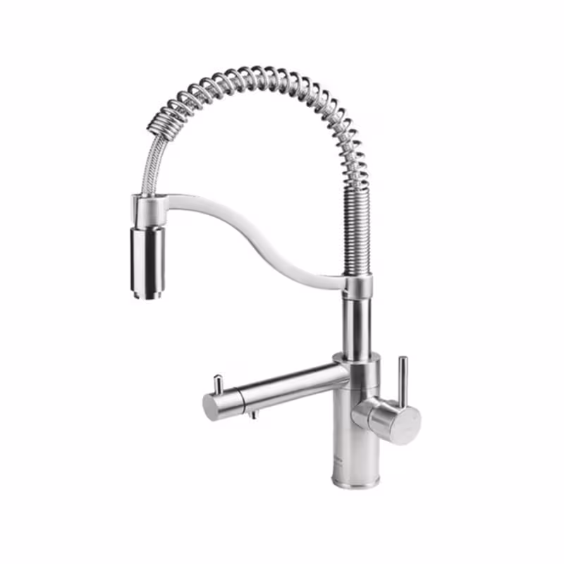 شیر ظرفشویی دوکاره کسری مدل تندیس گرد کروم مات