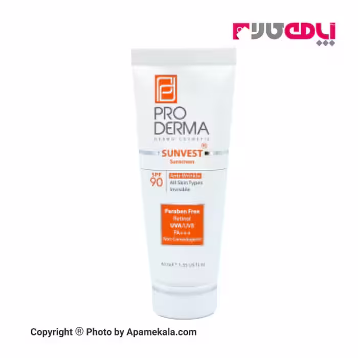 ضد آفتاب و ضد چروک پرودرما فاقد رنگ spf 90