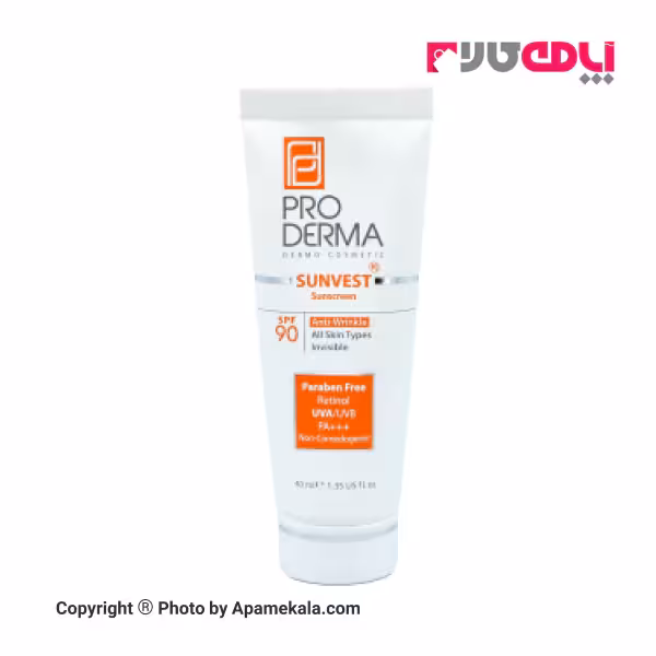 ضد آفتاب و ضد چروک پرودرما فاقد رنگ spf 90
